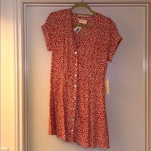 Orange and white floral sundress by Capulet